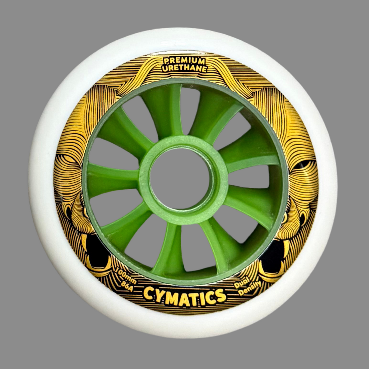 Cymatics Wolflines XFLO Gold 100mm/86A Dual Density Wheel (Sold per Wheel)