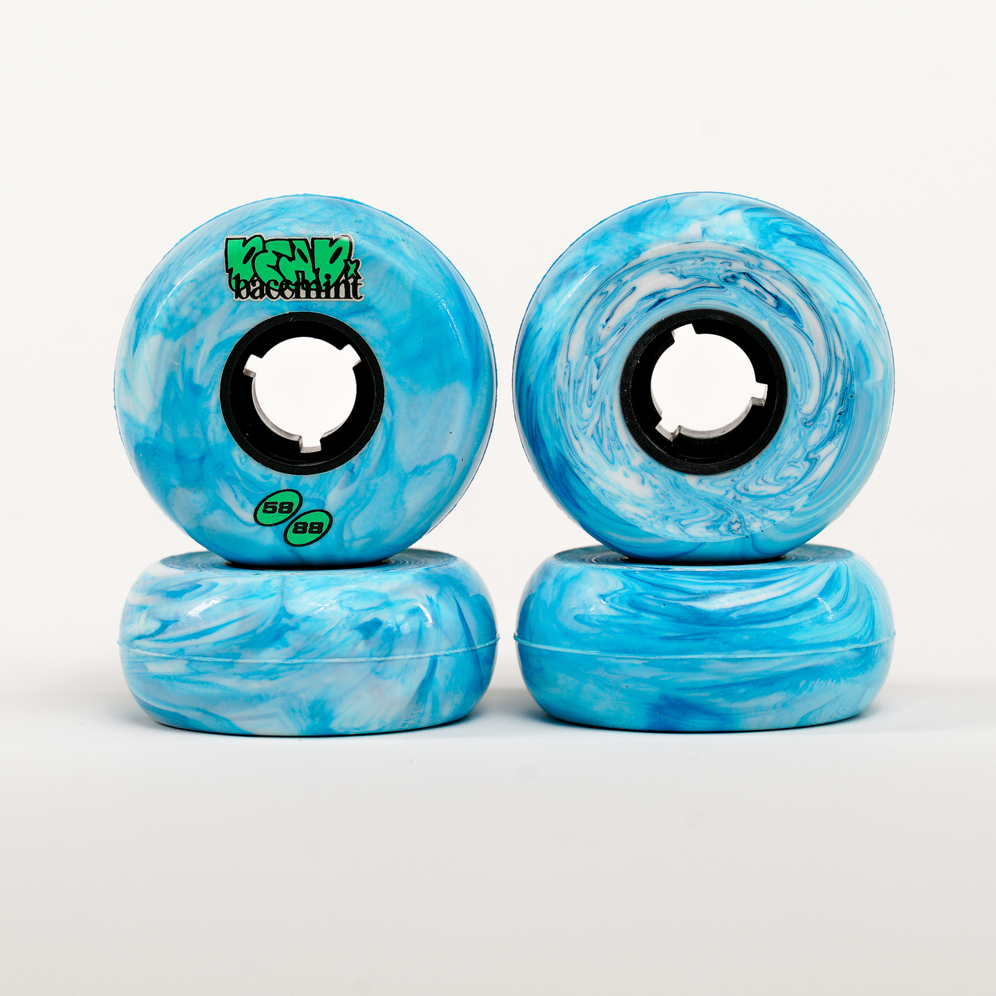 Bacemint x Dead Wheels - 58mm 88a (Swirl Blue) *No Packaging*