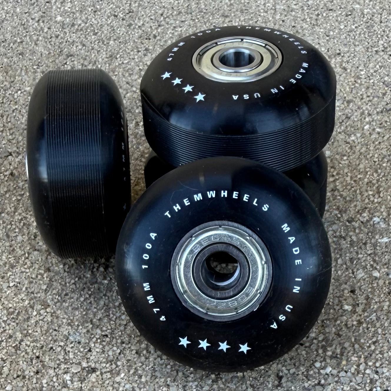 Them Stock Team Antirocker with ABEC 5 Bearings (4 pack) - Black - Made in China (Copy) - Oak City Inline Skate Shop