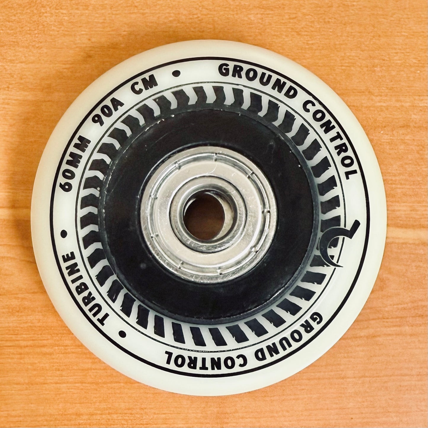 Ground Control Turbine Stock Wheel 60mm with ABEC 5 (4pk) - YELLOWED - SALE