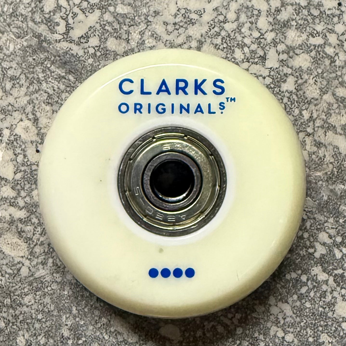 CLARKS Them Wheel 58mm with ABEC 5 Bearings (4 pack) - Yellowed Urethane - Deal Pricing!