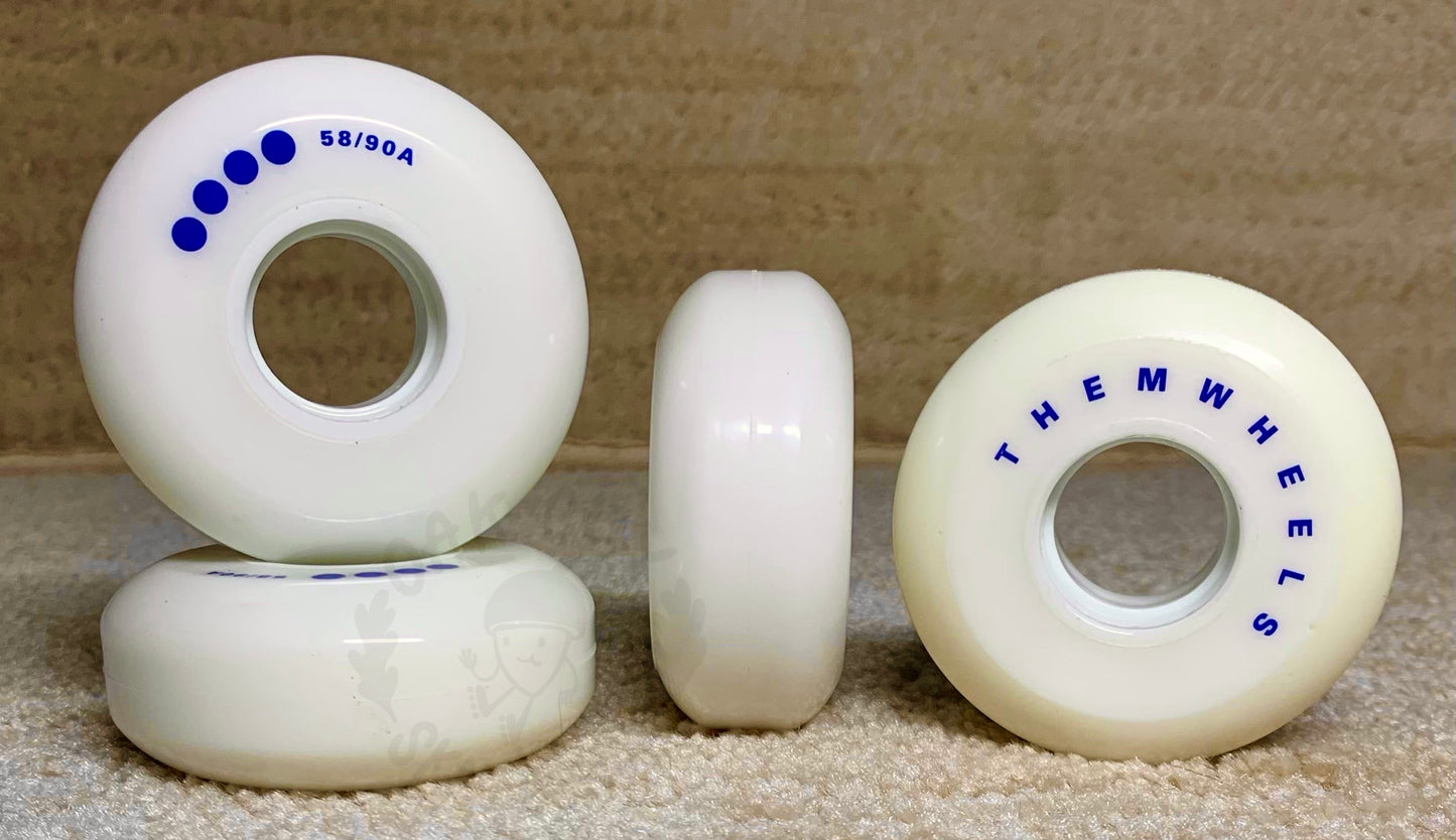 Them Stock Team Wheel 58mm 90a (4 pack)- Yellowing Urethane - Deal Pricing!