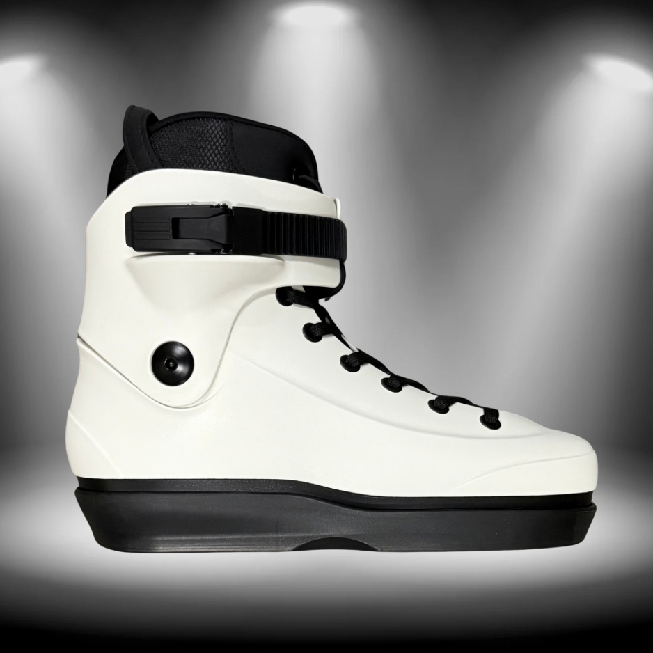 Standard Skate Co - Omni Boot Only CUSTOM (White With Black Souls) - Large