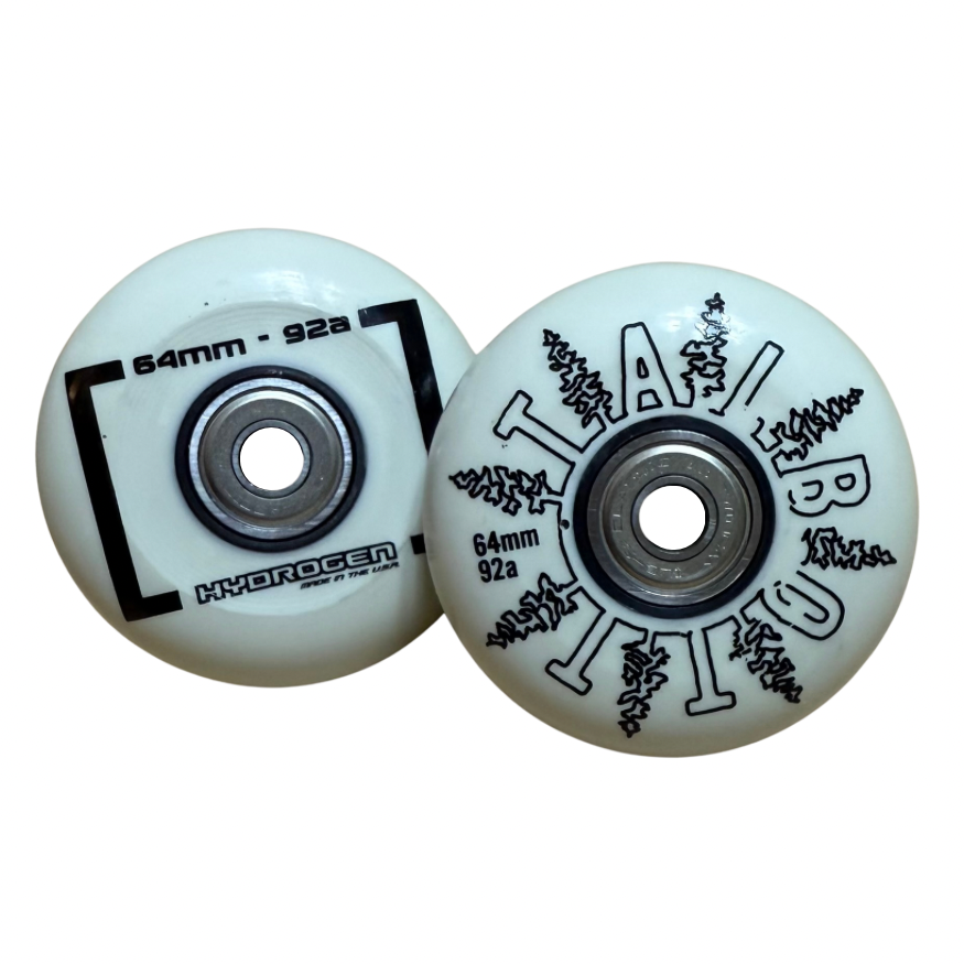 Rollerblade Hydrogen Blank Cameron Talbott Pro 64mm 92a Wheels with Bearings (4pack)