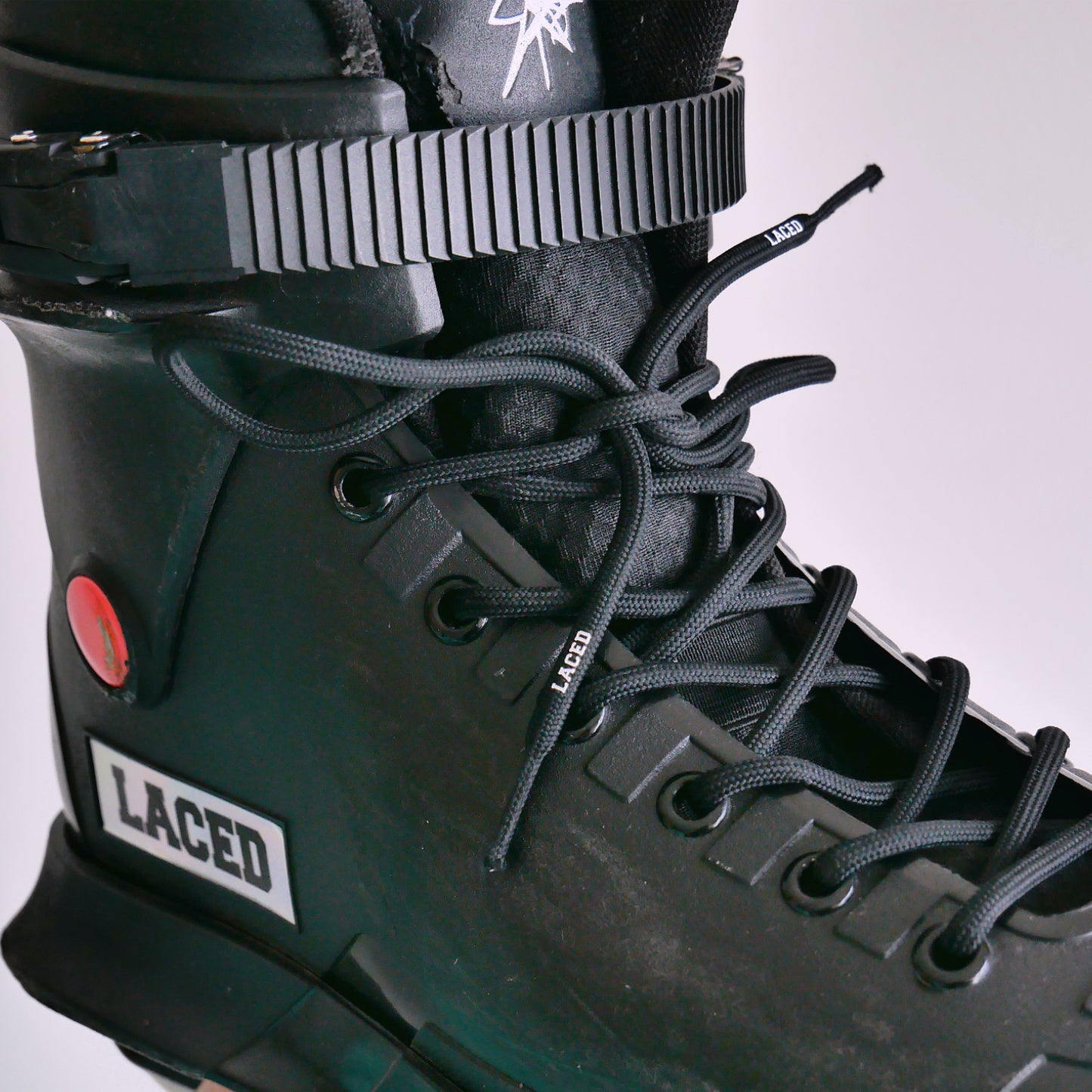 Laced Waxed Round Laces (BLACK)