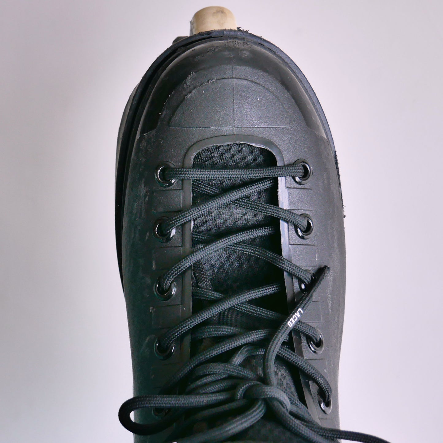 Laced Waxed Round Laces (BLACK)