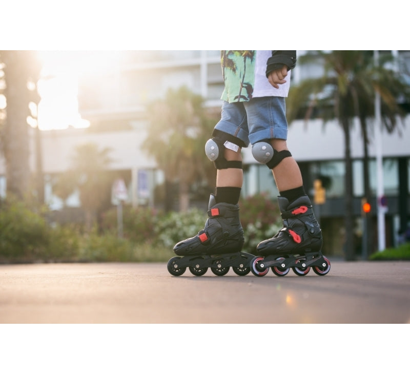 Skate Shop City Cherry Kids Skate Oak for Inline Powerslide Beginners Black & – Riddler Playlife