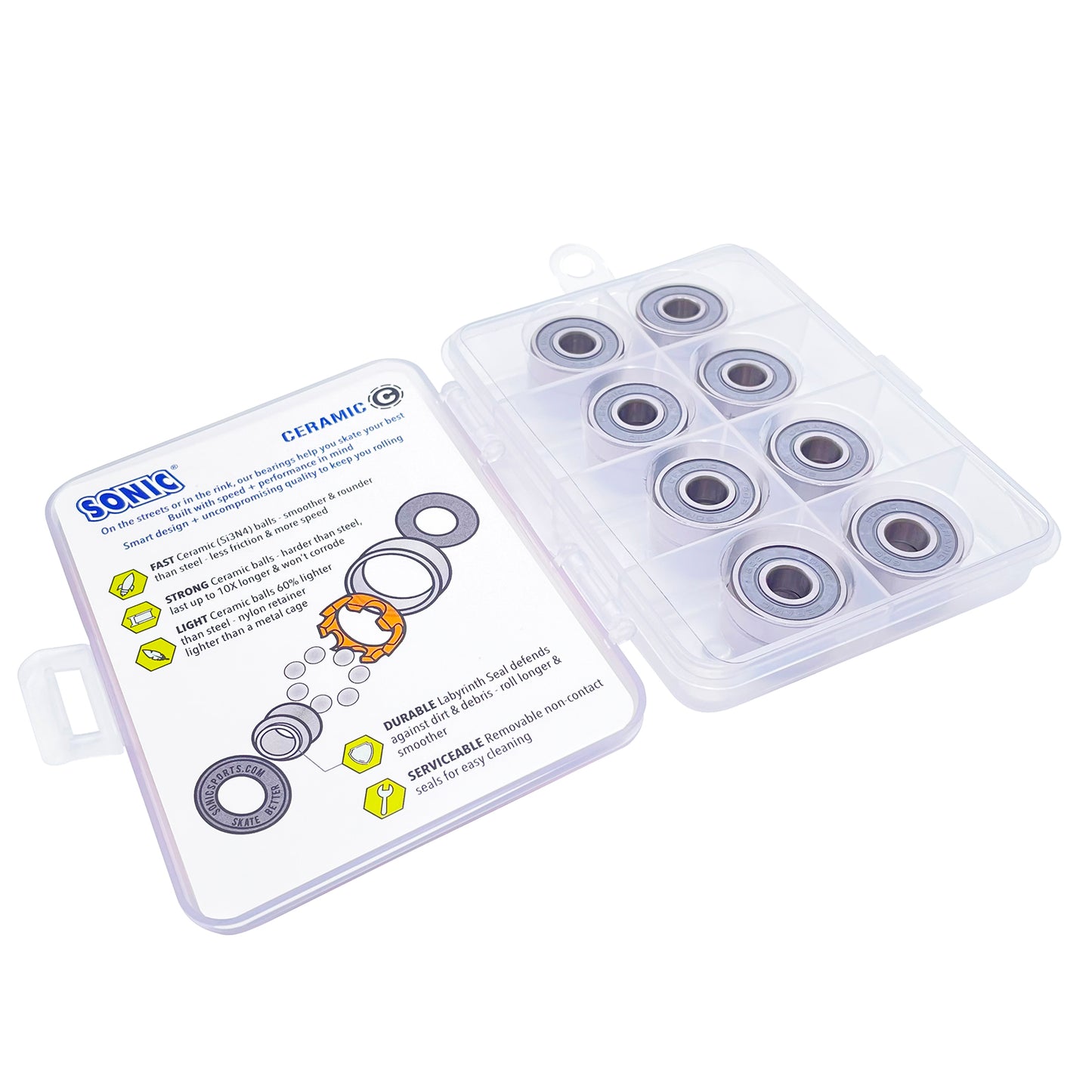 Sonic Ceramic Bearings (16 pack)