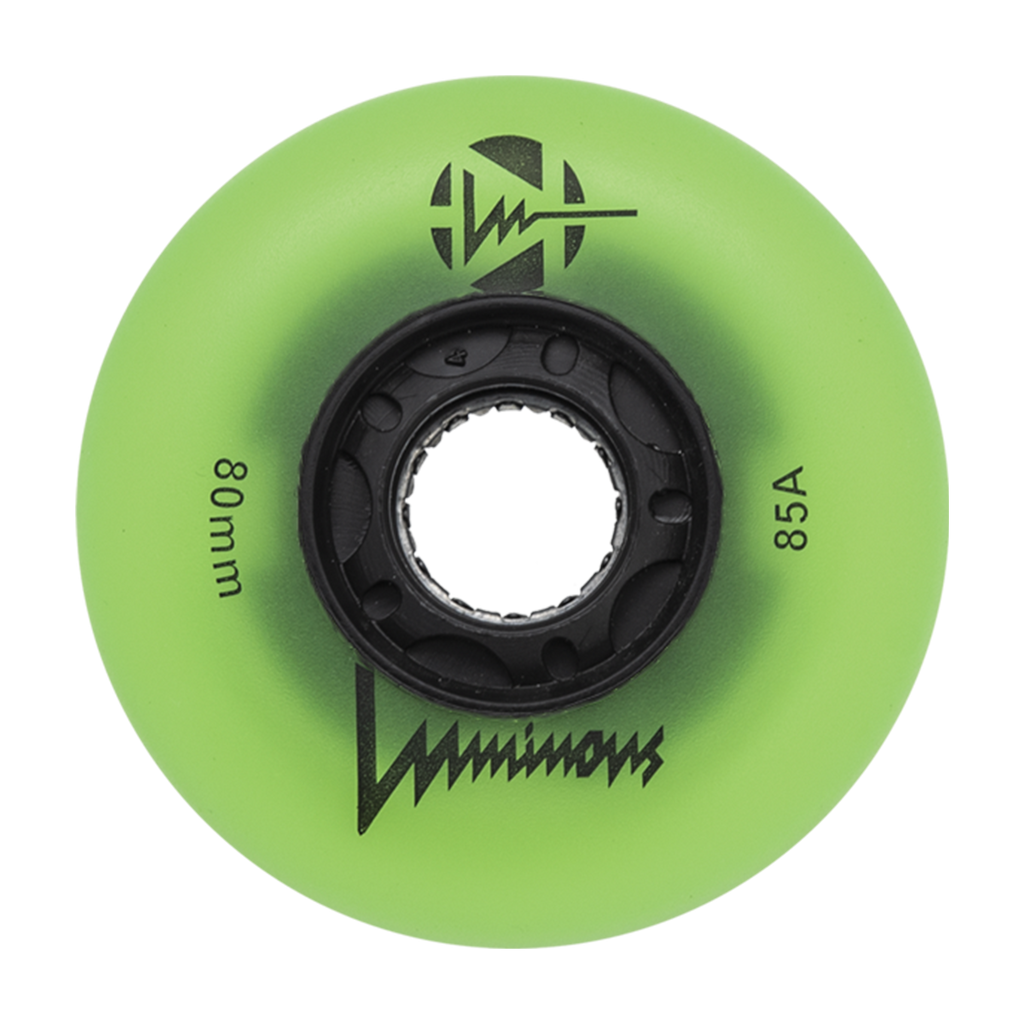 Luminous Green Glow 80mm 85a Wheel - 4pack - Oak City Inline Skate Shop