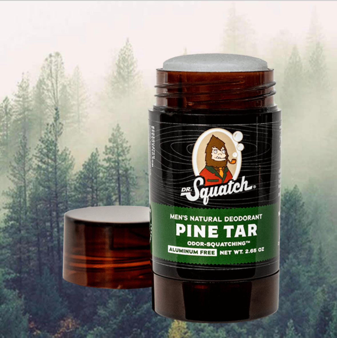 Dr. Squatch Natural Deodorant, Pine Tar, 2.65 oz