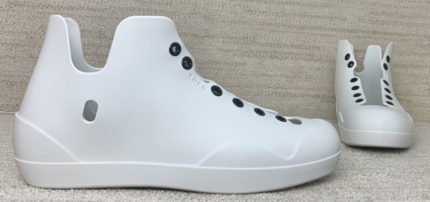 Them Skates 909 White Lower Shell Only (Black Eyelets)