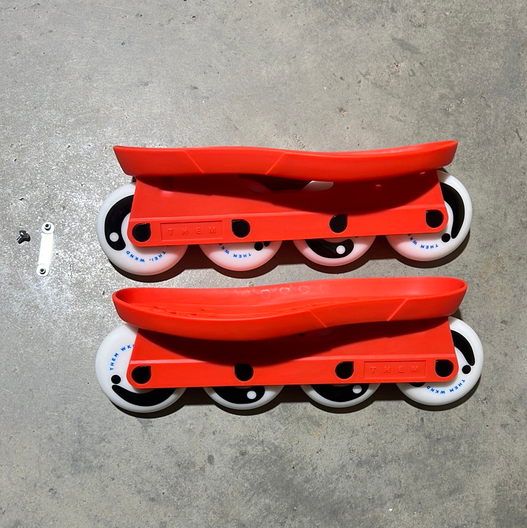 Them x WKND 80mm Chassis Ready to Roll (Orange) Oak City Inline Skate