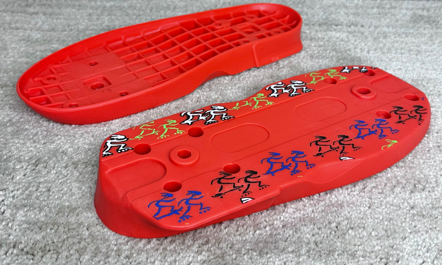 Stock Them Skates Soul Plate V3 - WKND Orange (no hardware)
