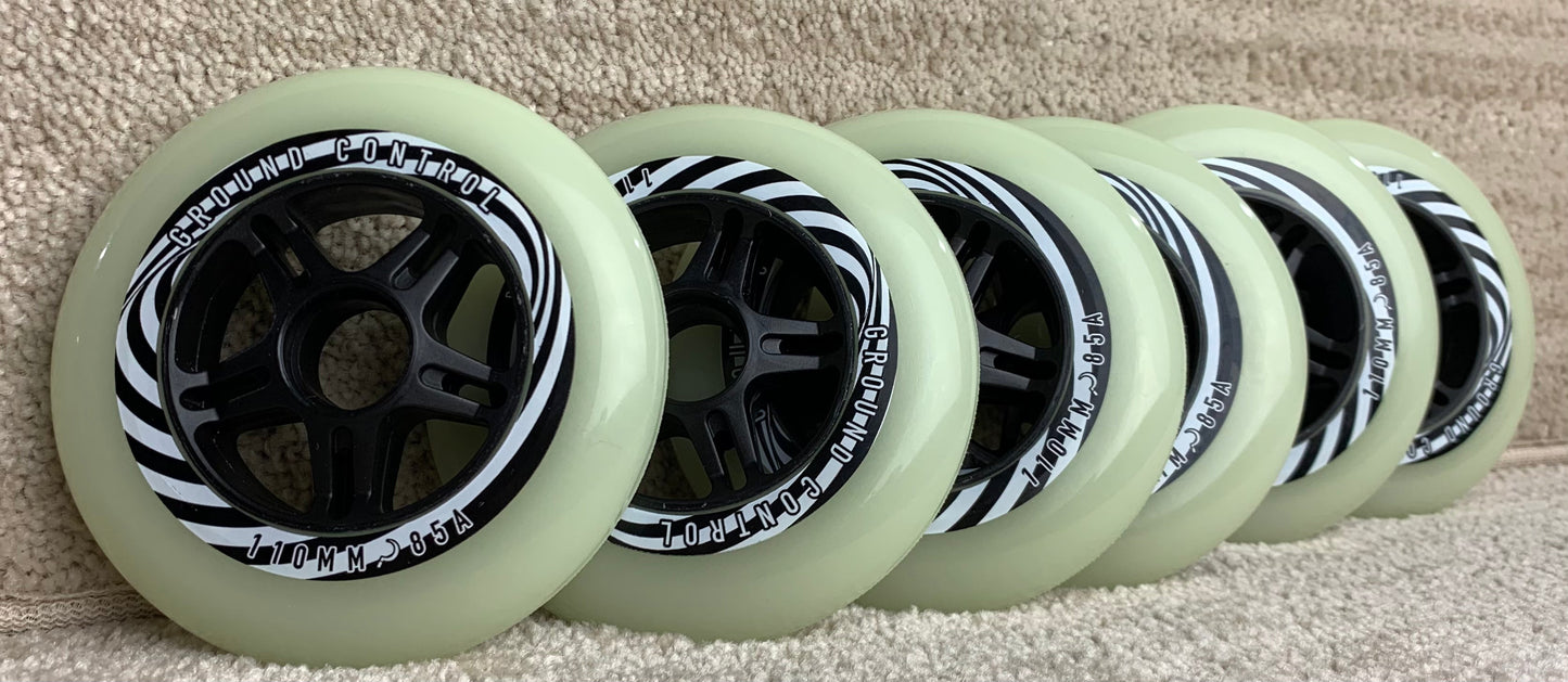 Ground Control 110mm Glow In The Dark Wheel (6 pack) *Display Model Discount*