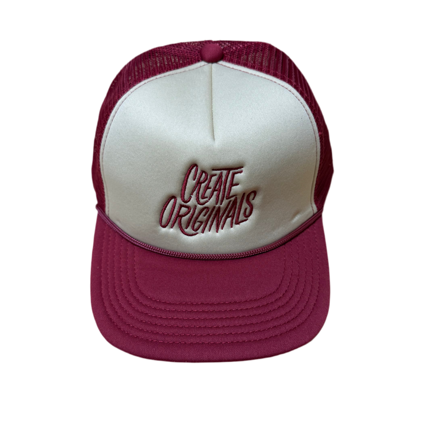 Create Originals - Trucker Hat Red/Natural