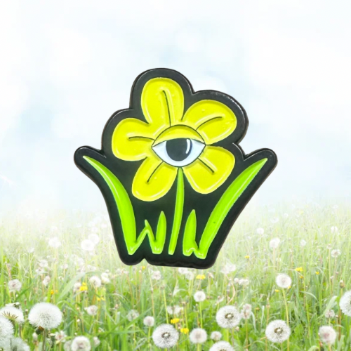 WIN. Flower Pin