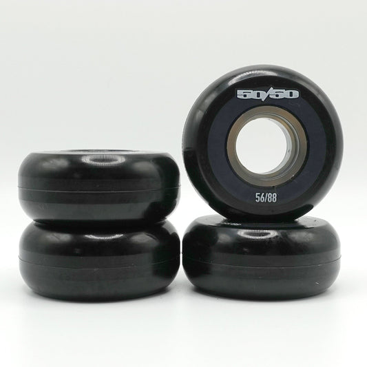 50/50 Wheels - Black 56mm 88a Wheels (2026)