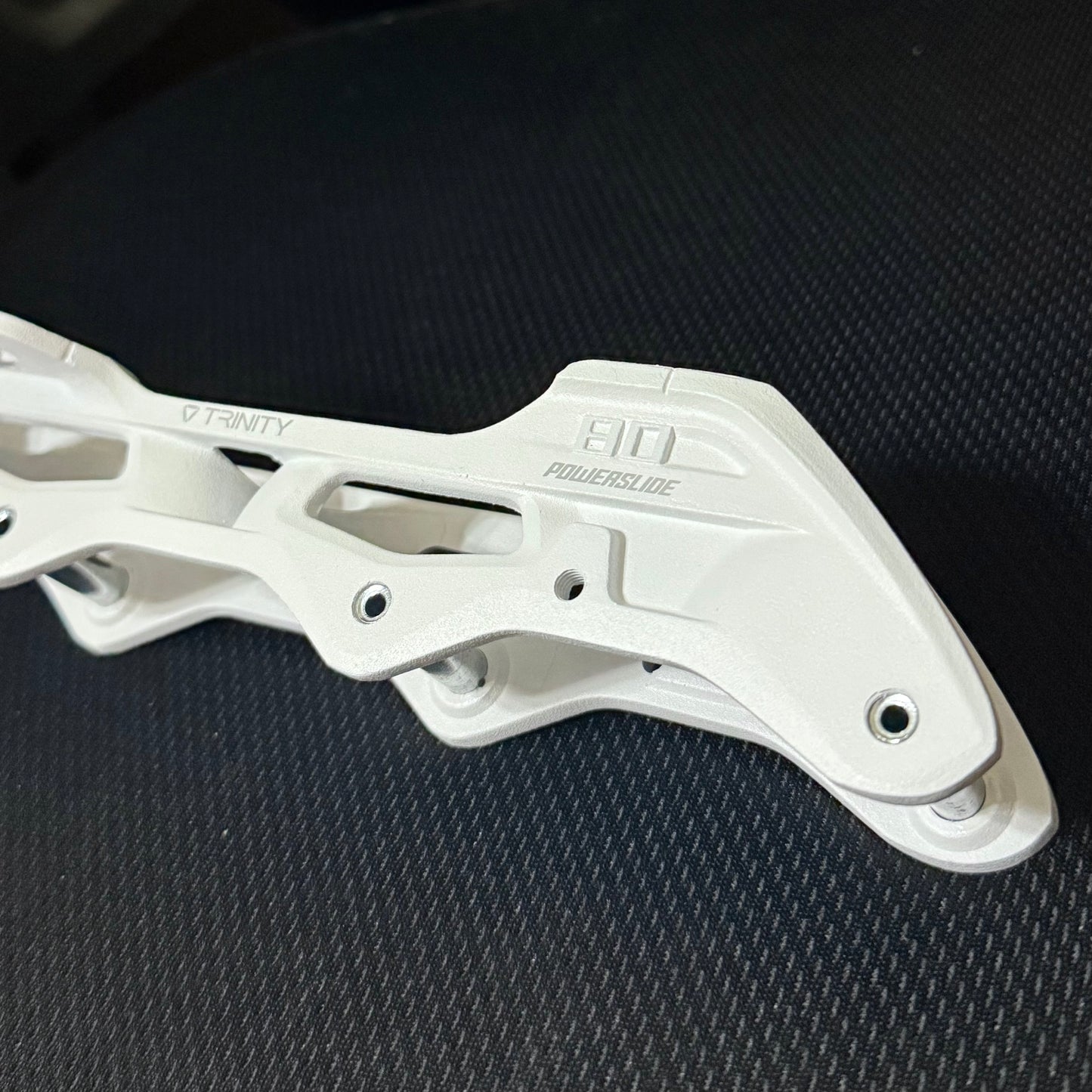 **Stock Condtion** Powerslide Trinity Elite Casted AL White 4X80 Frame (243mm wheel base)