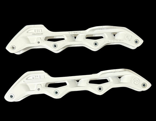 **Stock Condtion** Powerslide Trinity Elite Casted AL White 4X80 Frame (243mm wheel base)