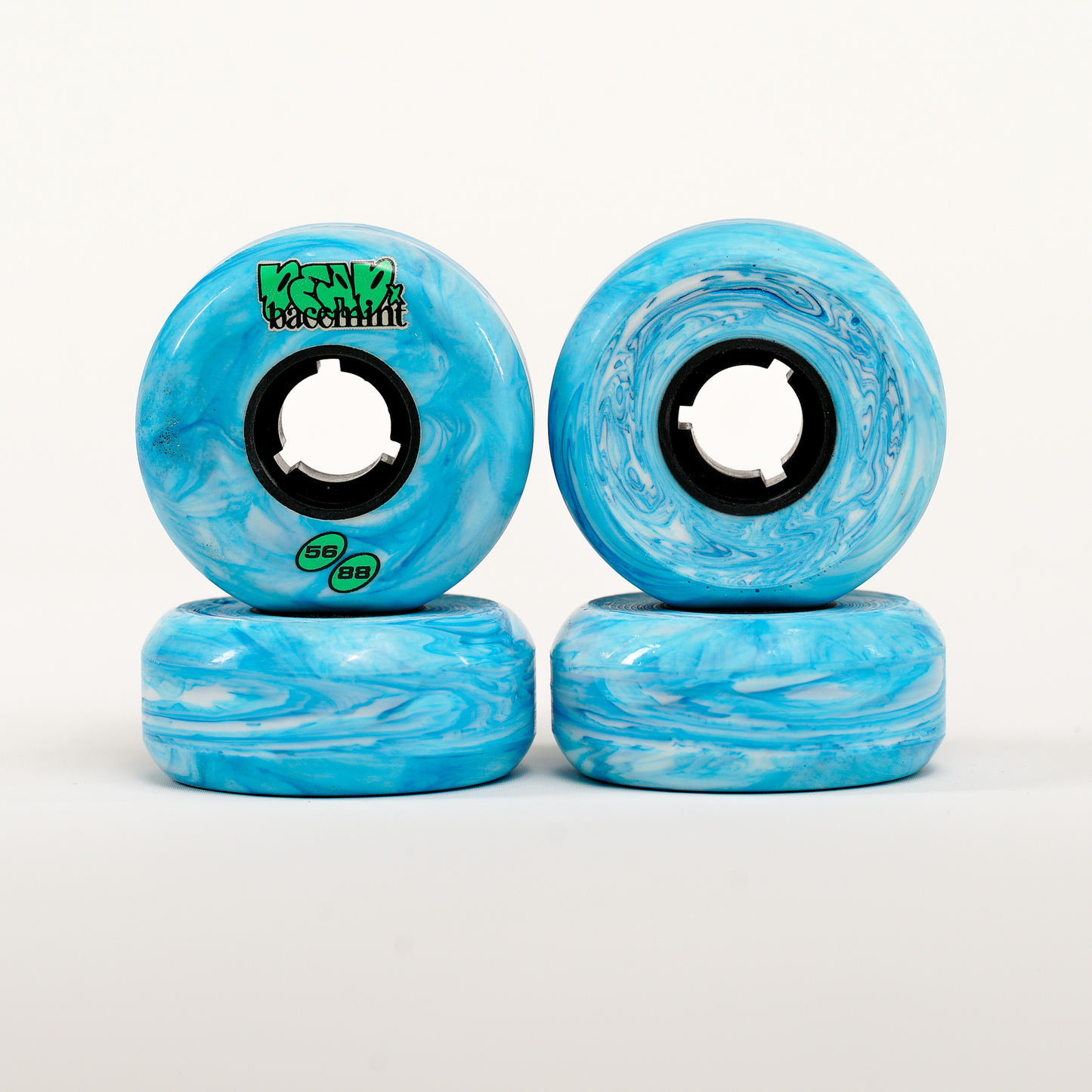 Bacemint x Dead Wheels - 56mm 88a (Swirl Blue)