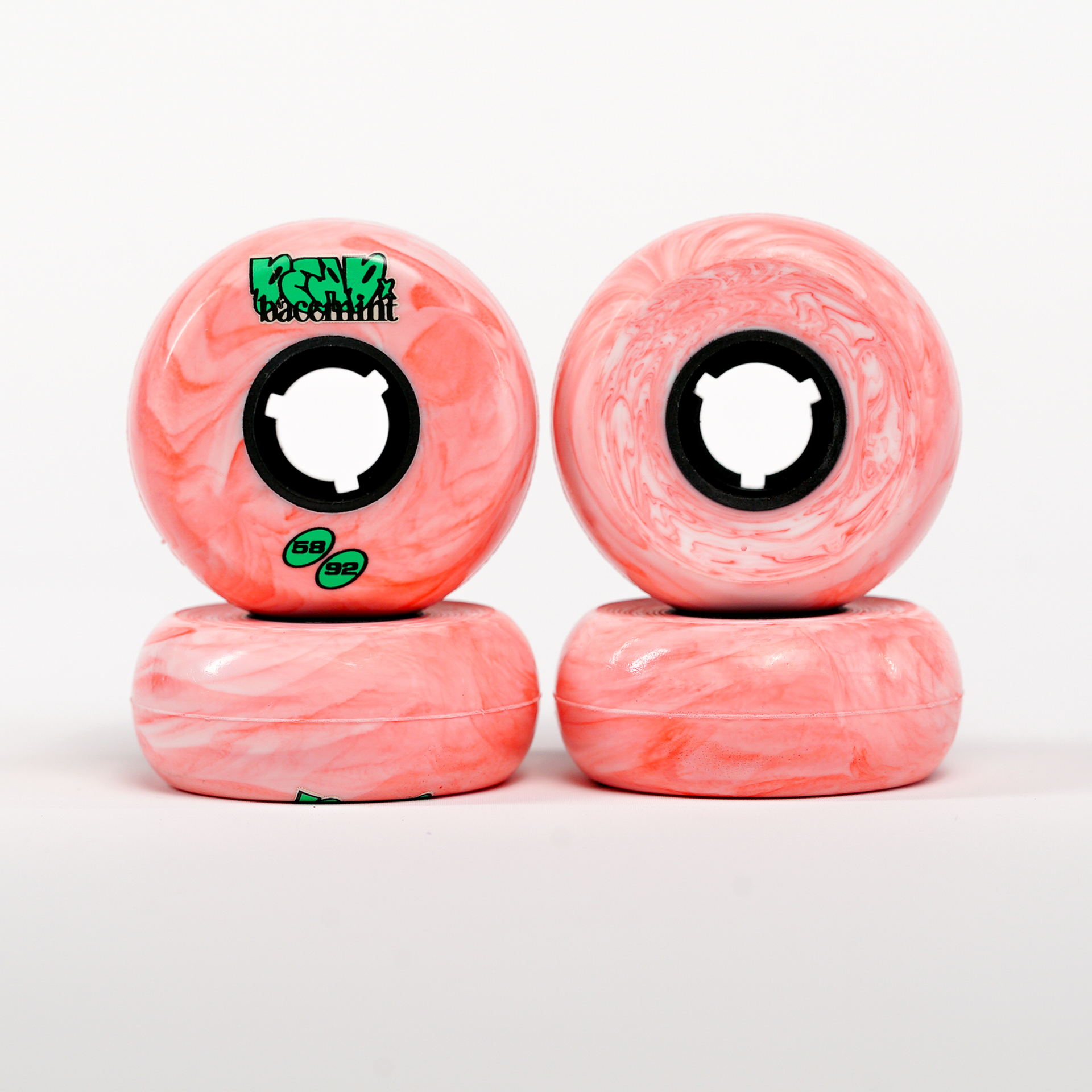 Bacemint x Dead Wheels - 58mm 92a (Swirl Pink) – Oak City Inline