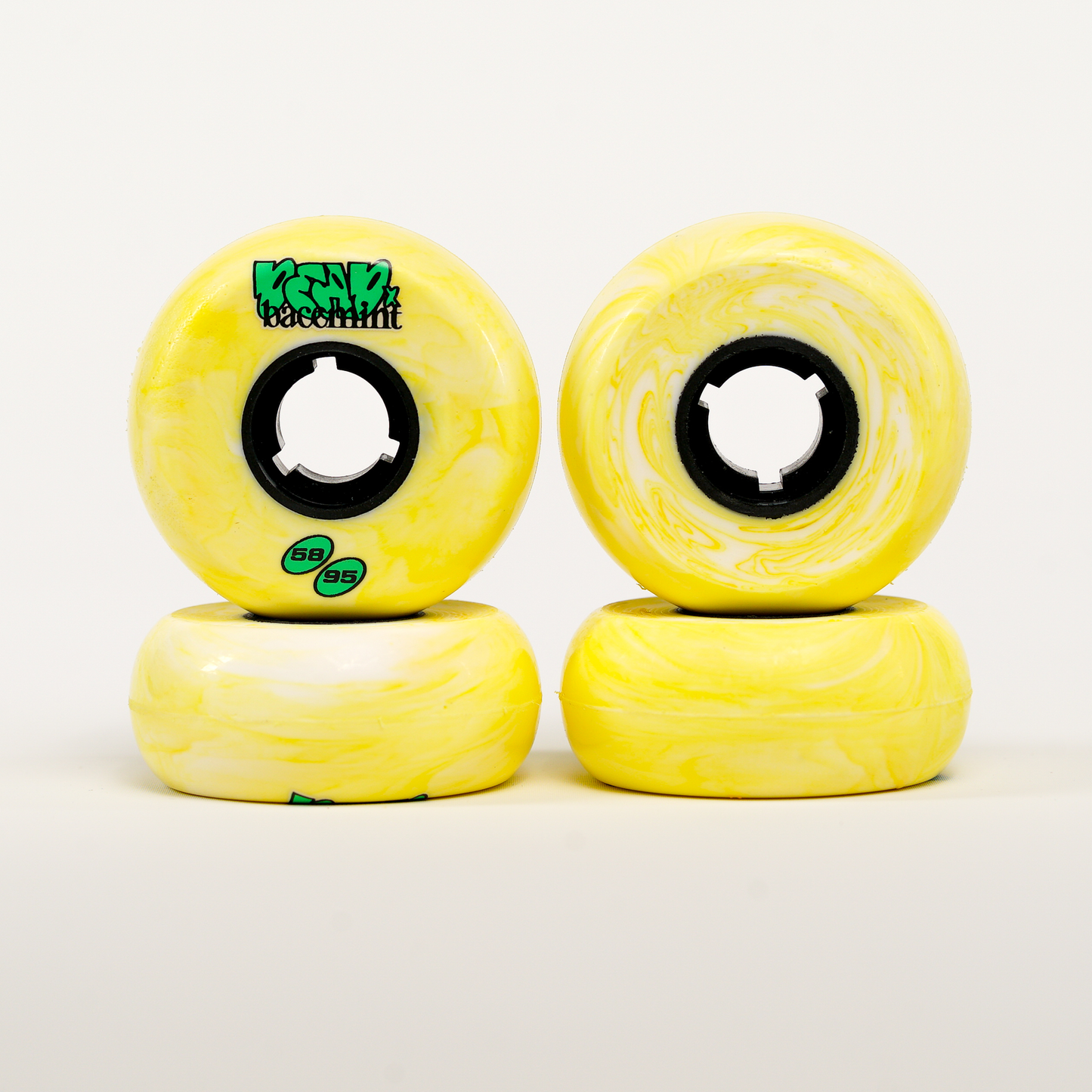 Bacemint x Dead Wheels - 58mm 95a (Swirl Yellow)