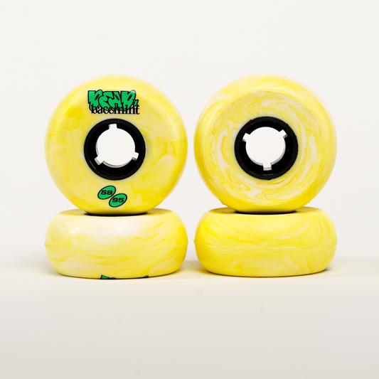 Bacemint x Dead Wheels - 58mm 95a (Swirl Yellow)