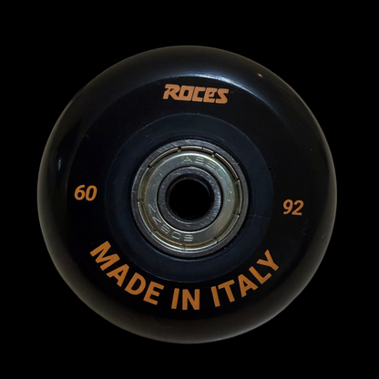 Roces Made in Italy Wheels with ABEC 5 Bearings (Orange Writing)