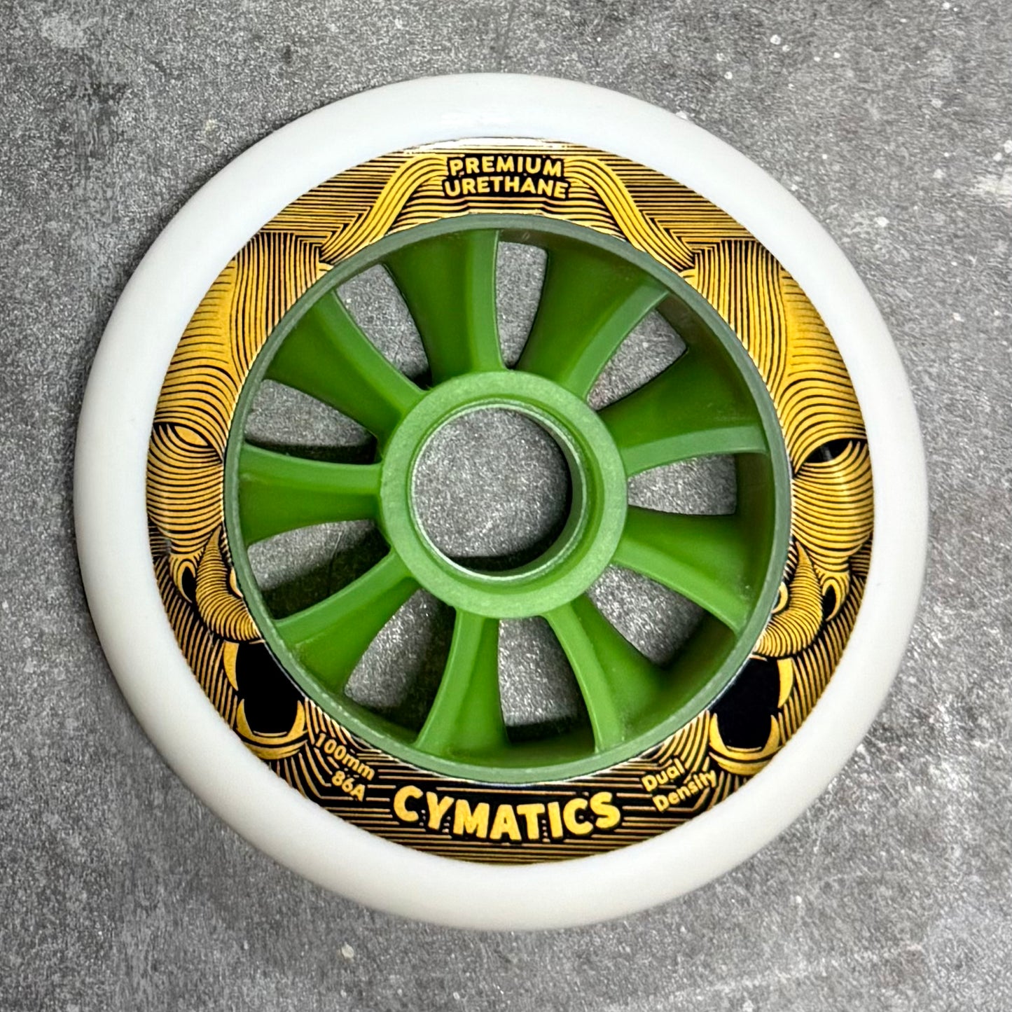 Cymatics Wolflines XFLO Gold 100mm/86A Dual Density Wheel  (Sold per Wheel)