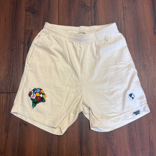 Bodega Boys Floral Cream Shorts