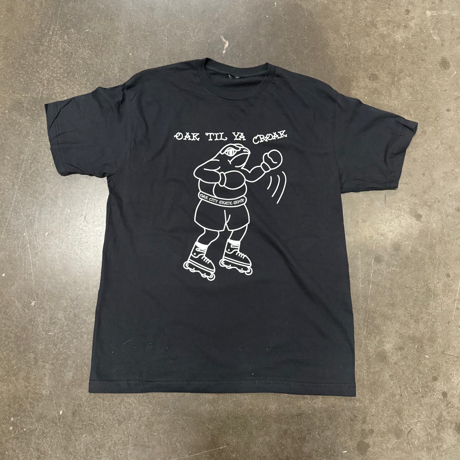 Oak City Inline Skate Shop - Frog Tee - Black - Oak City Inline Skate Shop