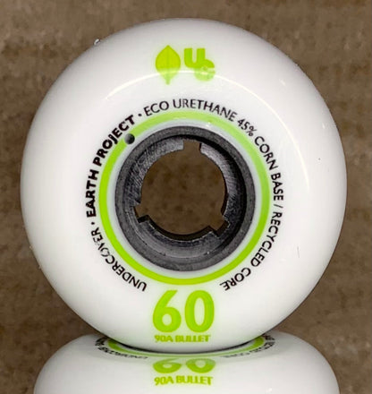Undercover Earth Project 60mm 90a Wheel (4pk) *Naturally Yellowing Urethane* - Oak City Inline Skate Shop