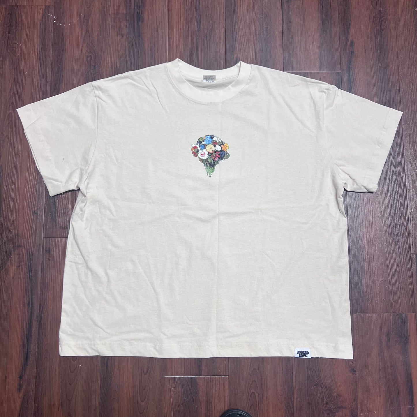 Bodega Boys Floral tee - White - (Boxy Fit)