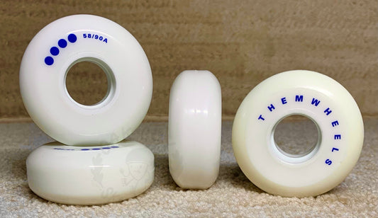 Them Stock Team Wheel 58mm 90a (4 pack)- Yellowing Urethane - Deal Pricing!