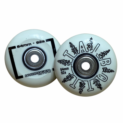 Rollerblade Hydrogen Blank Cameron Talbott Pro 64mm 92a Wheels with Bearings (4pack)