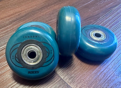 Roces Stock Nils Jansons 58mm Wheel with Abec 5 Bearings - Teal