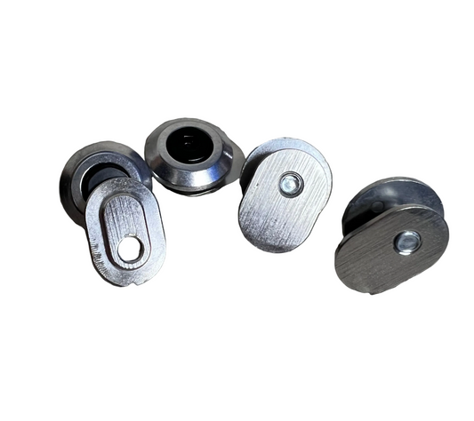 Them Cuff Bolt Set - Black Bolt with Silver Ring