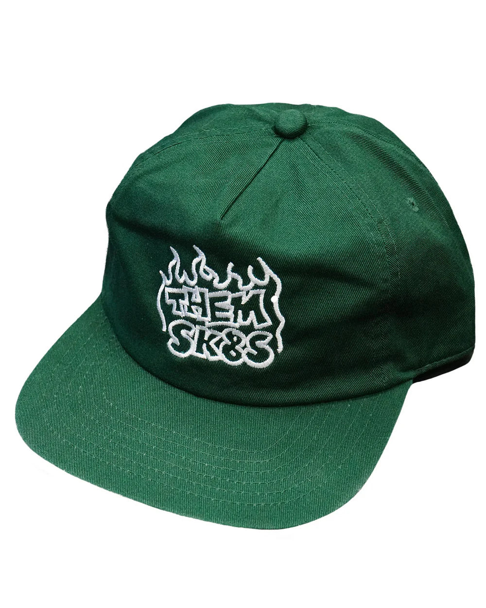THEM SKATES - FIRE - SNAPBACK - HAT - OLIVE - Oak City Inline Skate Shop