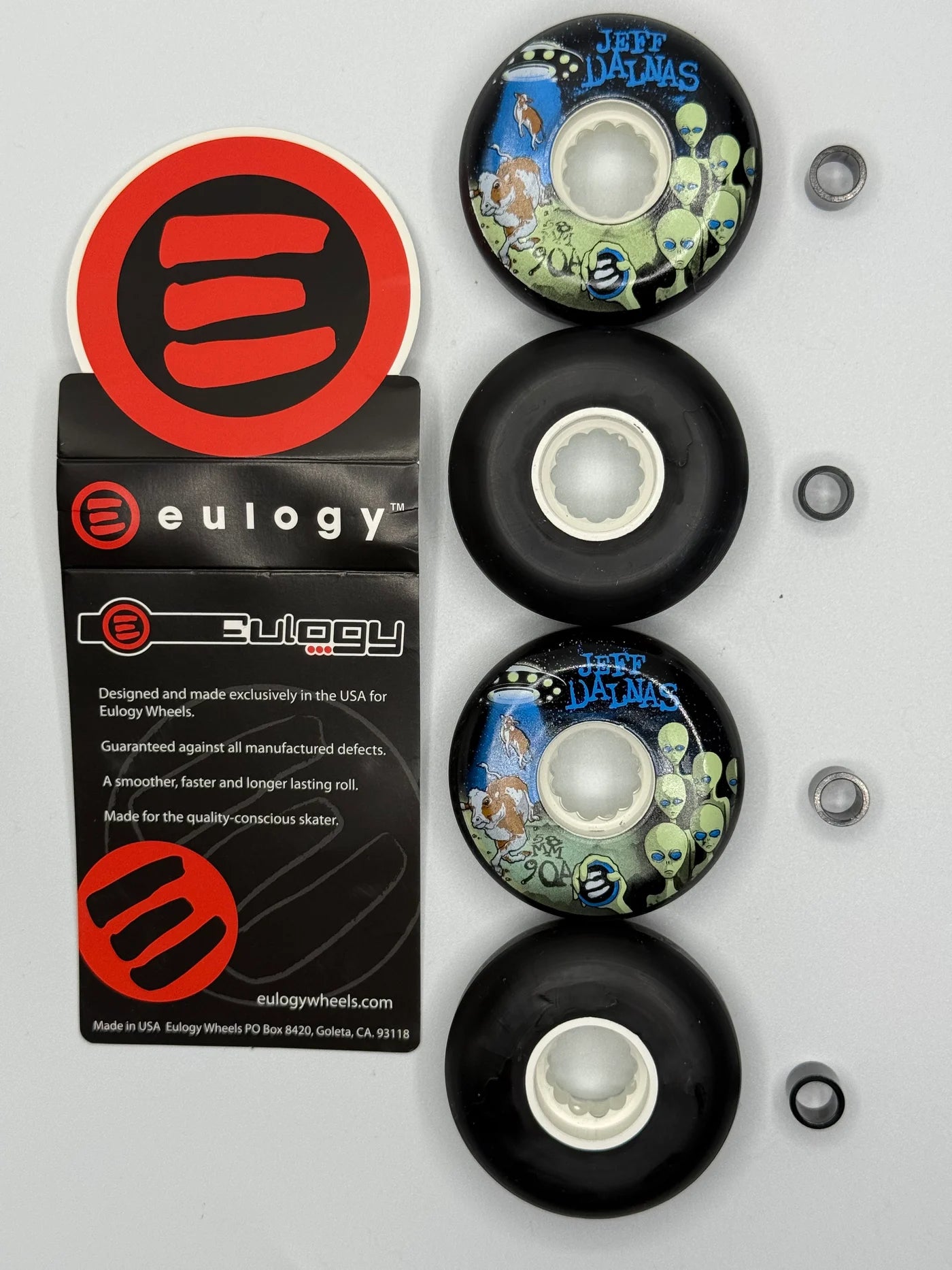 Eulogy Wheels Jeff Dalnas 58mm 90a wheel - Black (4pk)