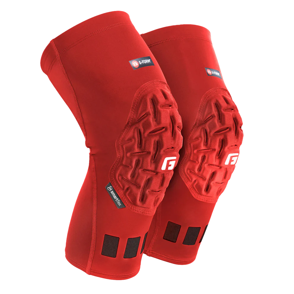 G-Form Pro Padded Compression Knee Sleeves - Red