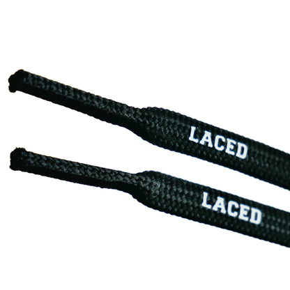 Laced Waxed Round Laces (BLACK)