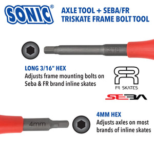 Sonic 7-in-1 Skate Tool for FR FREE SKATES ONLY (RED): Pro Tool+F