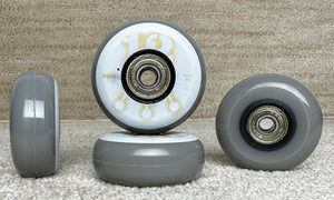 Roces M12 Wheel with Abec 5 Bearings - yellow print