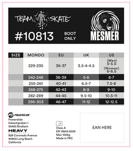 Mesmer Team Skate 2 (TS2) GREY - BOOT ONLY