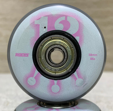 Roces Stock M12 PINK Wheel with Abec 5 Bearings