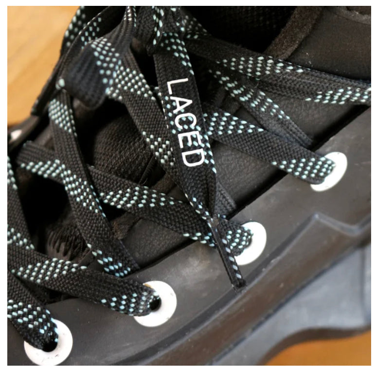 Laced - Wax Black/Mint Laces (3 sizes)