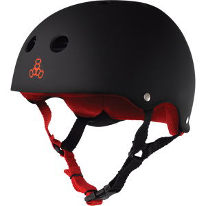 Triple 8 Sweatsaver Helmet (Black with Red Lining, XXLarge)