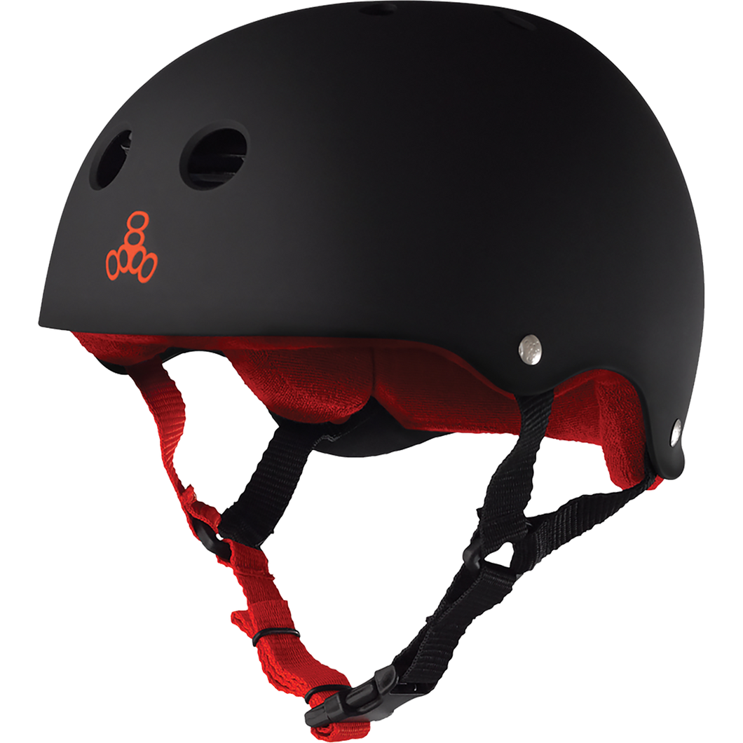Triple 8 Sweatsaver Helmet (Black with Red Lining, XXLarge)