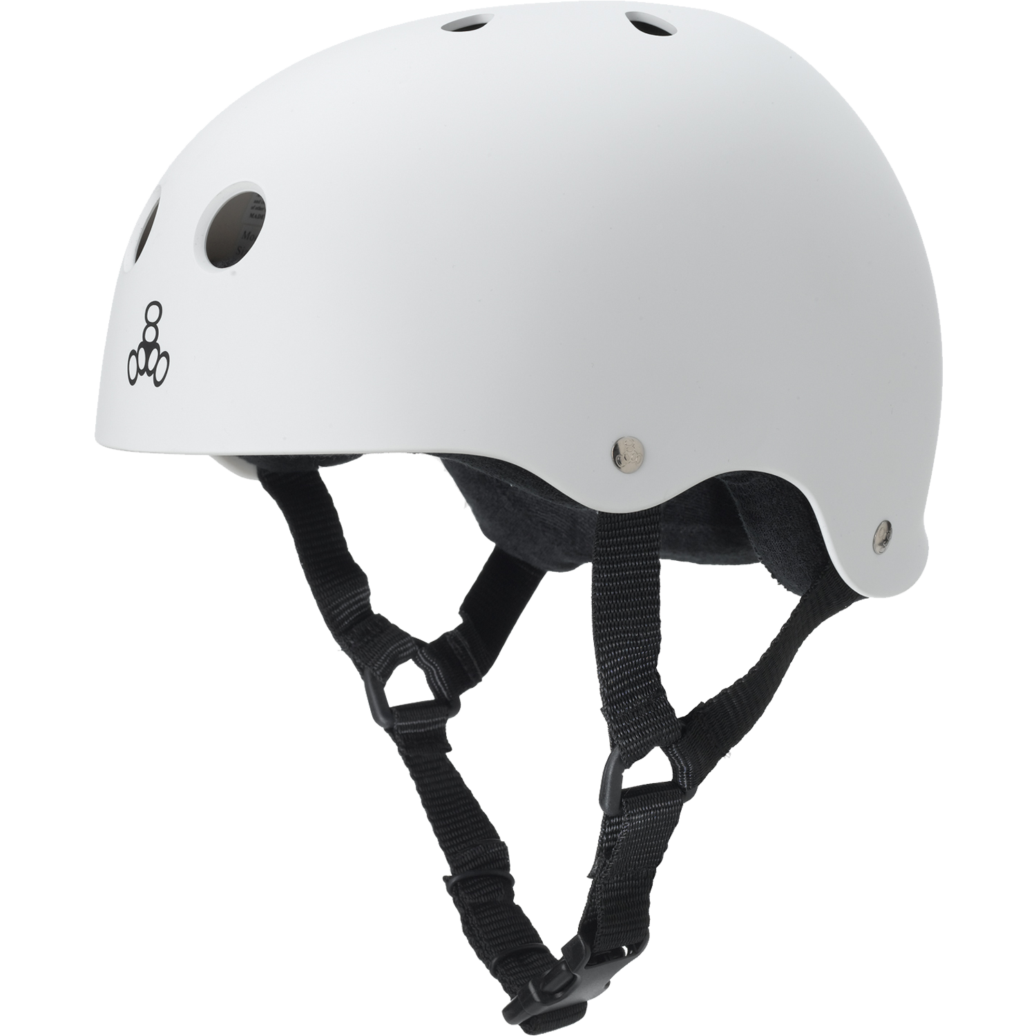 Triple 8 Sweatsaver Helmet (White) - Oak City Inline Skate Shop