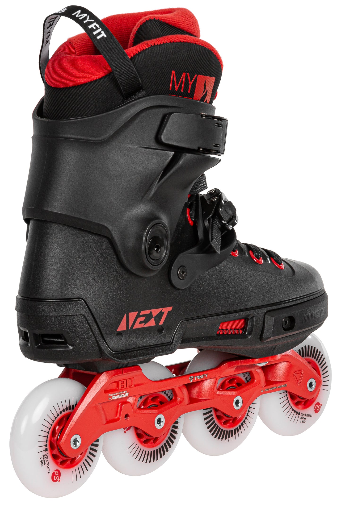 Powerslide Next Black Red 80 Skate (Boot Only Option Available) - Clearance